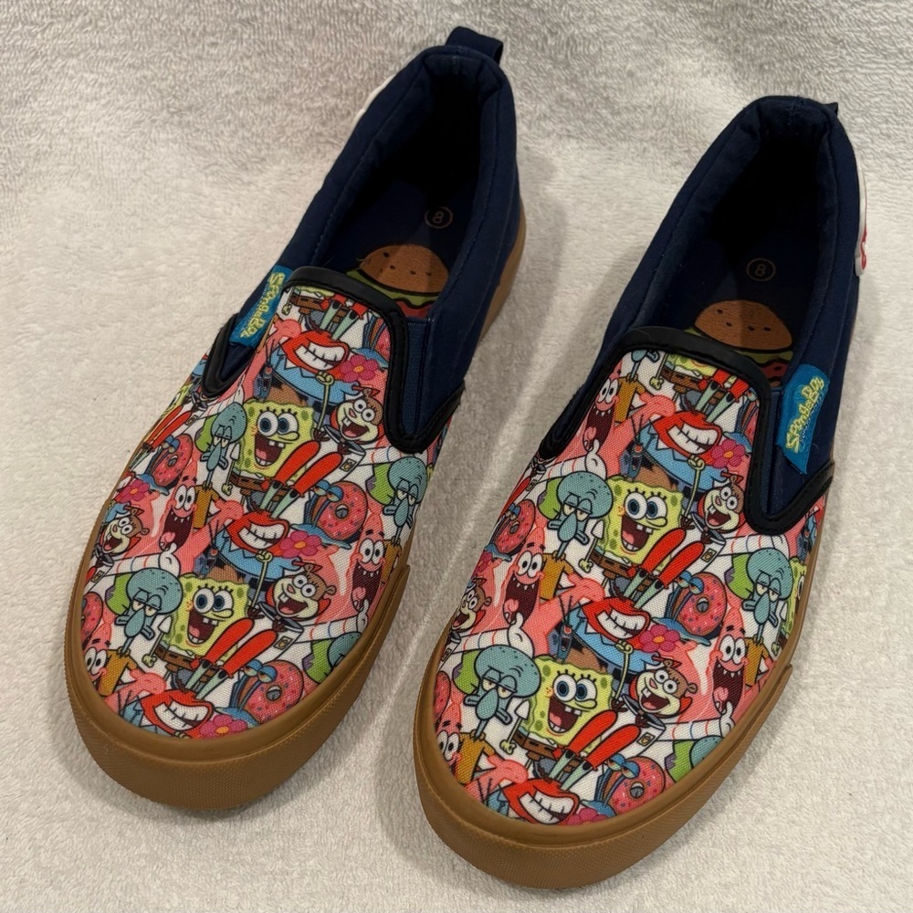 Ground up size 8, SpongeBob SquarePants slip on shoe
